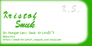 kristof smuk business card